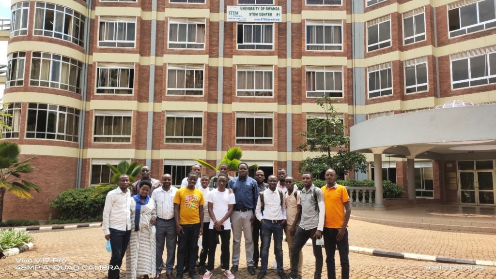 Group photo with some of the MSc Atmospheric and Climate Science Students outside the STEM Centre, University of Rwanda